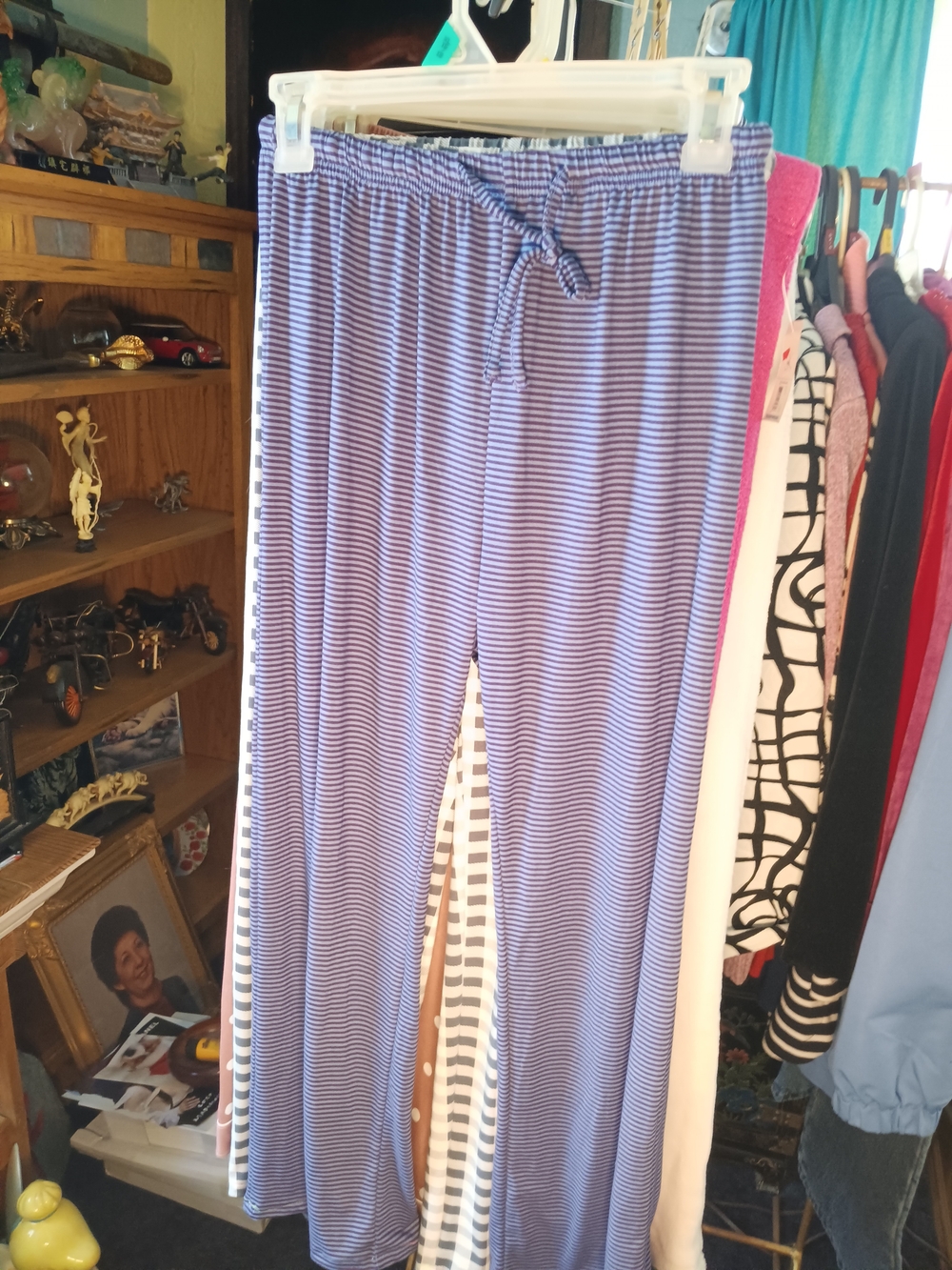 Striped Navy and White Women's Pajama Pants - Comfortable Lounge Wear